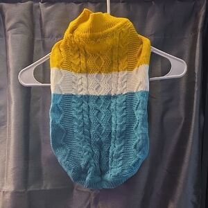 Colorful Cable Knit Dog Sweater